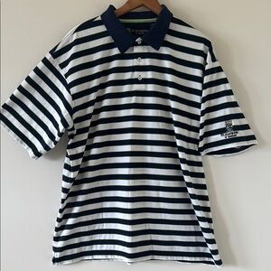 St. Andrews‎ of Scotland Embroidered Logo Golf Striped Polo Size XL